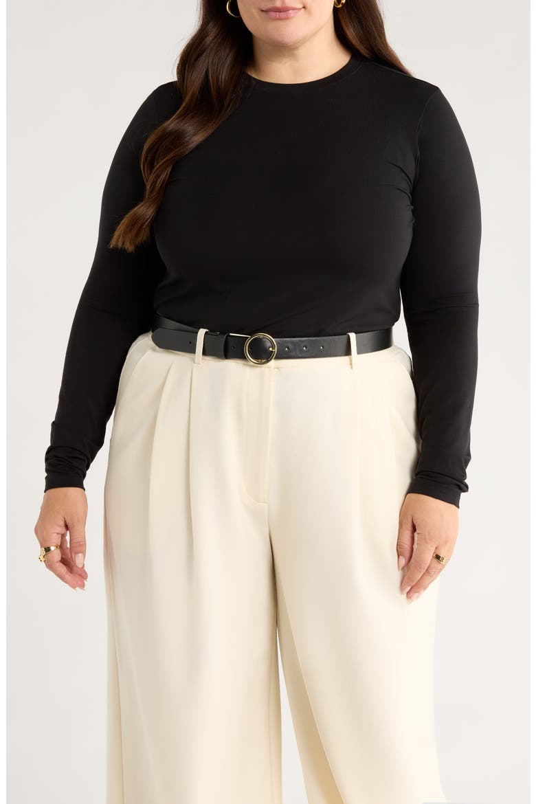 Long Sleeve T-Shirt, Main, color, BLACK