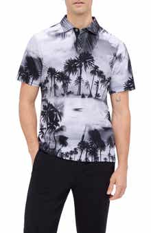 Hendrix Digital Tropical Print Pima Cotton Polo