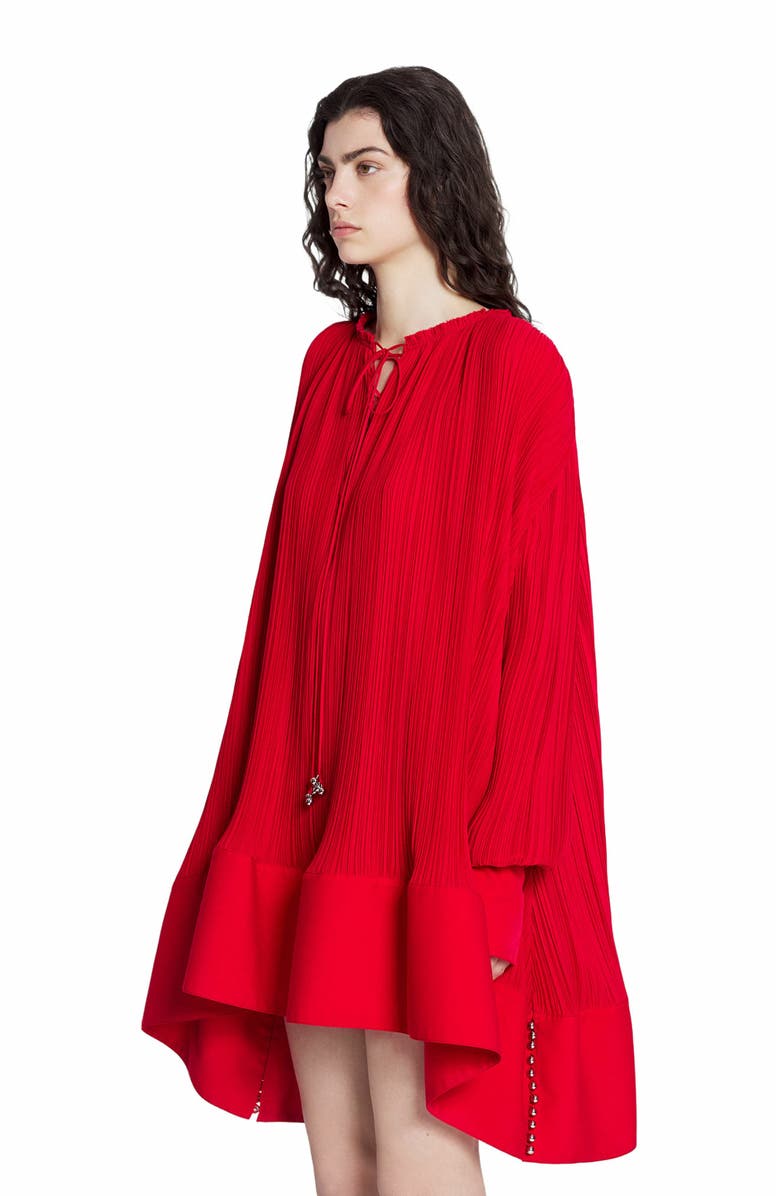 Lanvin FLARED PLEATED DRESS, Alternate, color, 