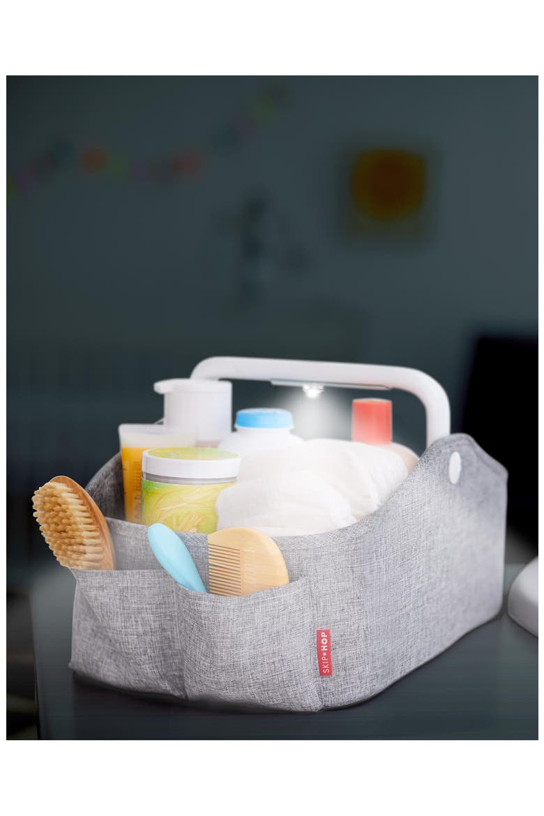 Light Up Diaper Caddy, Alternate, color, GREY