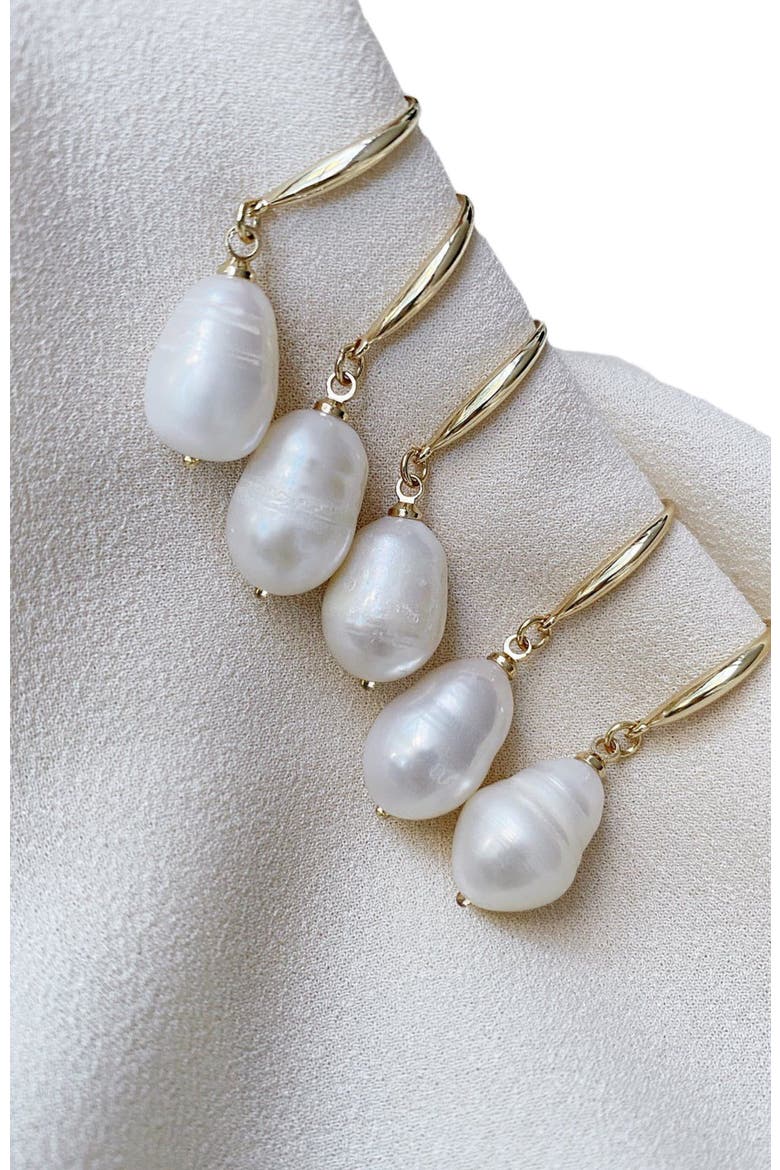Prado Pearl Drops, Alternate, color, Gold