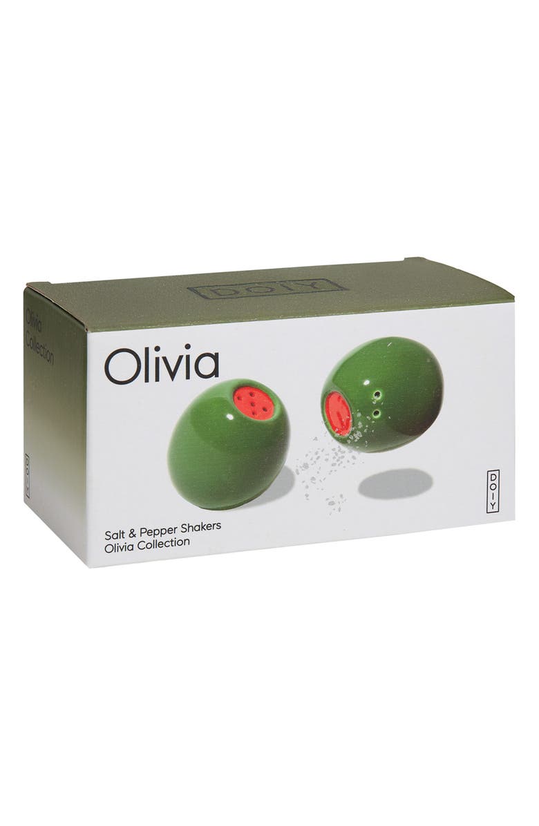 doiy Olivia Ceramic Salt & Pepper Shakers, Alternate, color, Green