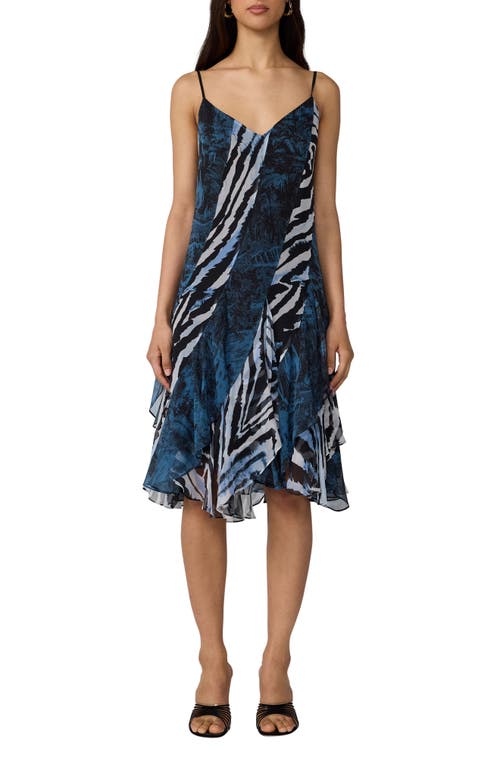 Diane von Furstenberg Rafferty Mixed Print Silk Chiffon Dress in Paysage at Nordstrom, Size Small