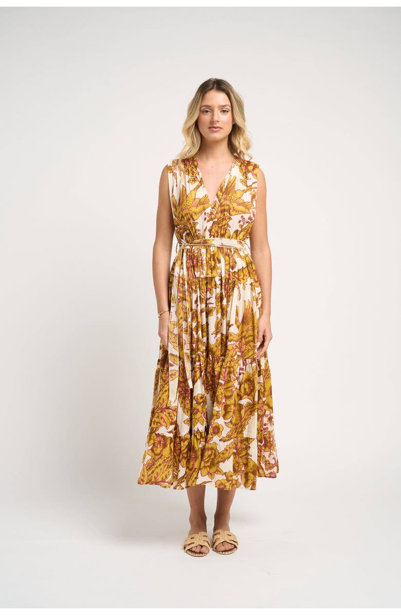 GUADALUPE DESIGN Emilia Dress, Main, color, Mustard