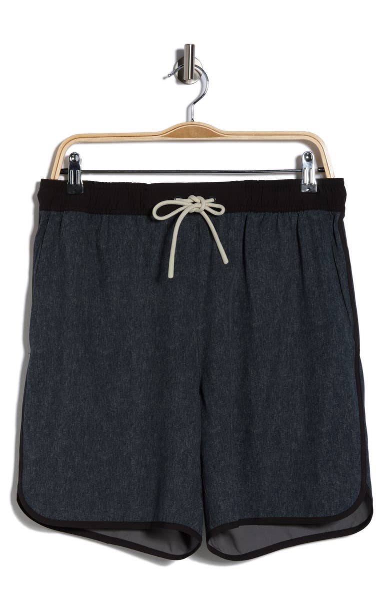 Original Penguin Performance Drawstring Shorts, Main, color, Dark Caviar Heather