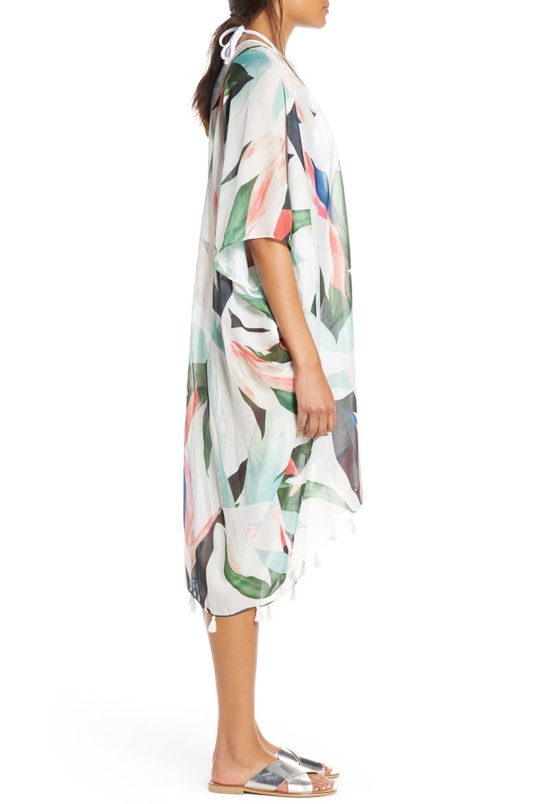 Birds of Paradise High/Low Cover-Up, Alternate, color, MULTI