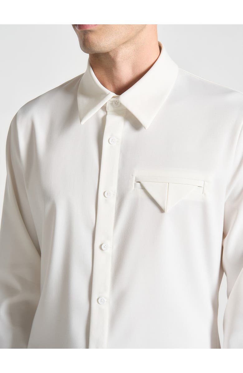 Manière De Voir Tom Slim Fit Tailored Stretch Dress Shirt, Alternate, color, Black