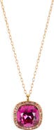 Kenneth Jay Lane Crystal Halo Pendant Necklace