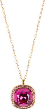 Kenneth Jay Lane Crystal Halo Pendant Necklace