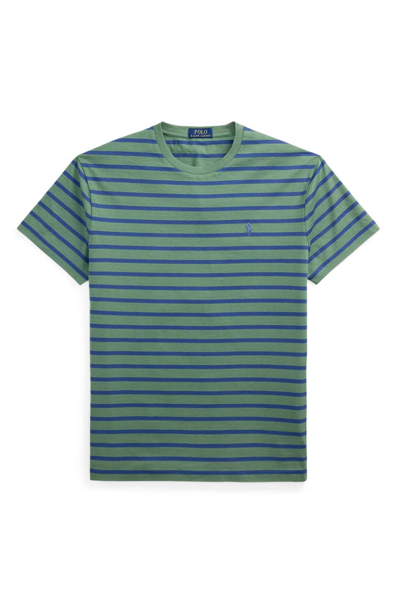 Polo Ralph Lauren Classic Fit Stripe Cotton T-Shirt, Alternate, color, Fatigue/ Old Royal