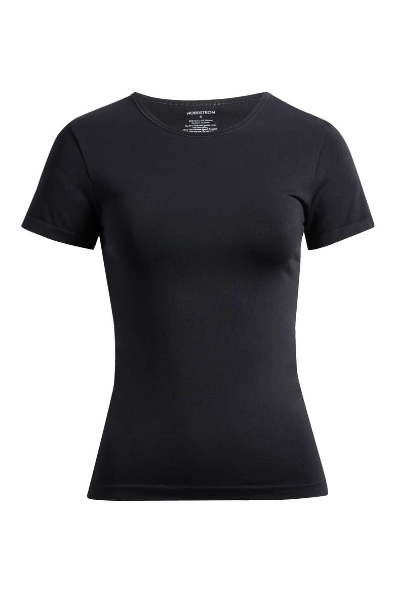 Seamless Layering Tee, Alternate, color, BLACK