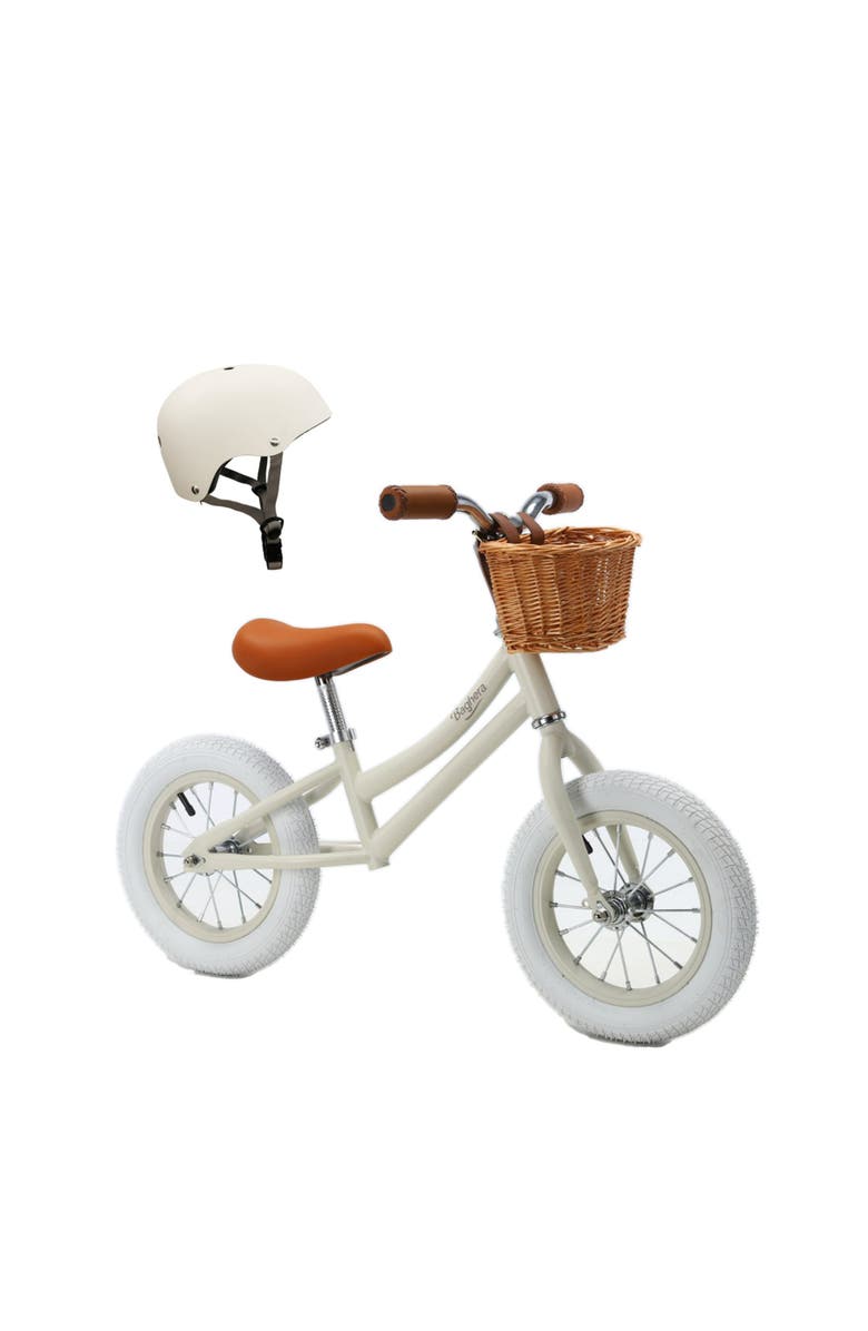 Baghera Balance Bicycle + Helmet, Alternate, color, Glossy White