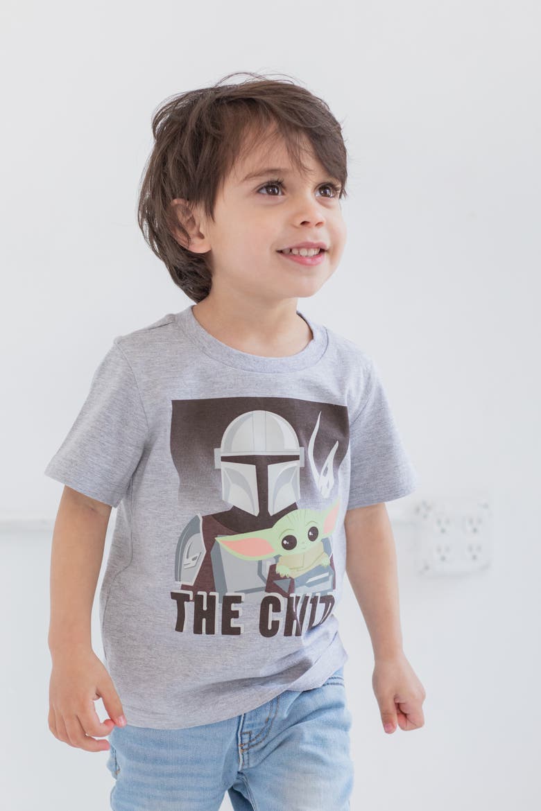 The Mandalorian Grogu 3-Pack Short Sleeve T-Shirts, Alternate, color, Mint Grey Royal Blue