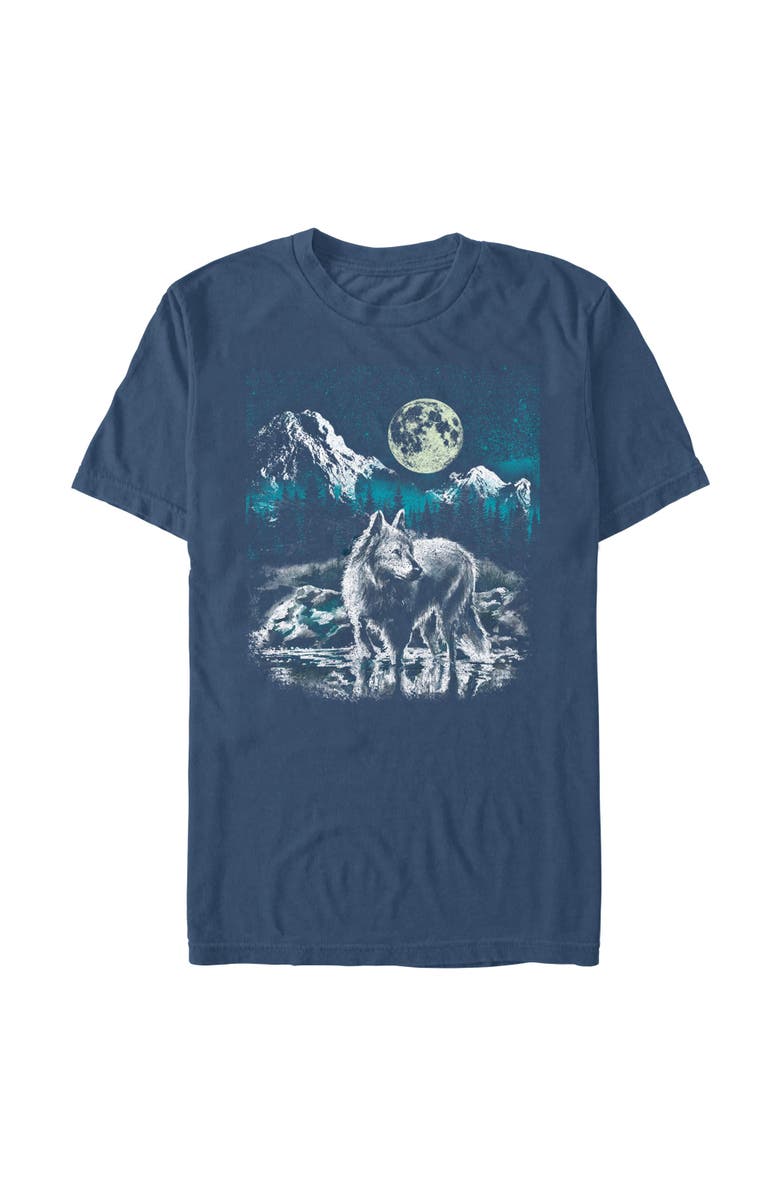 Lost Gods Men's Lost Gods Classic Wolf Scene  Graphic T-Shirt, Alternate, color, Midnight