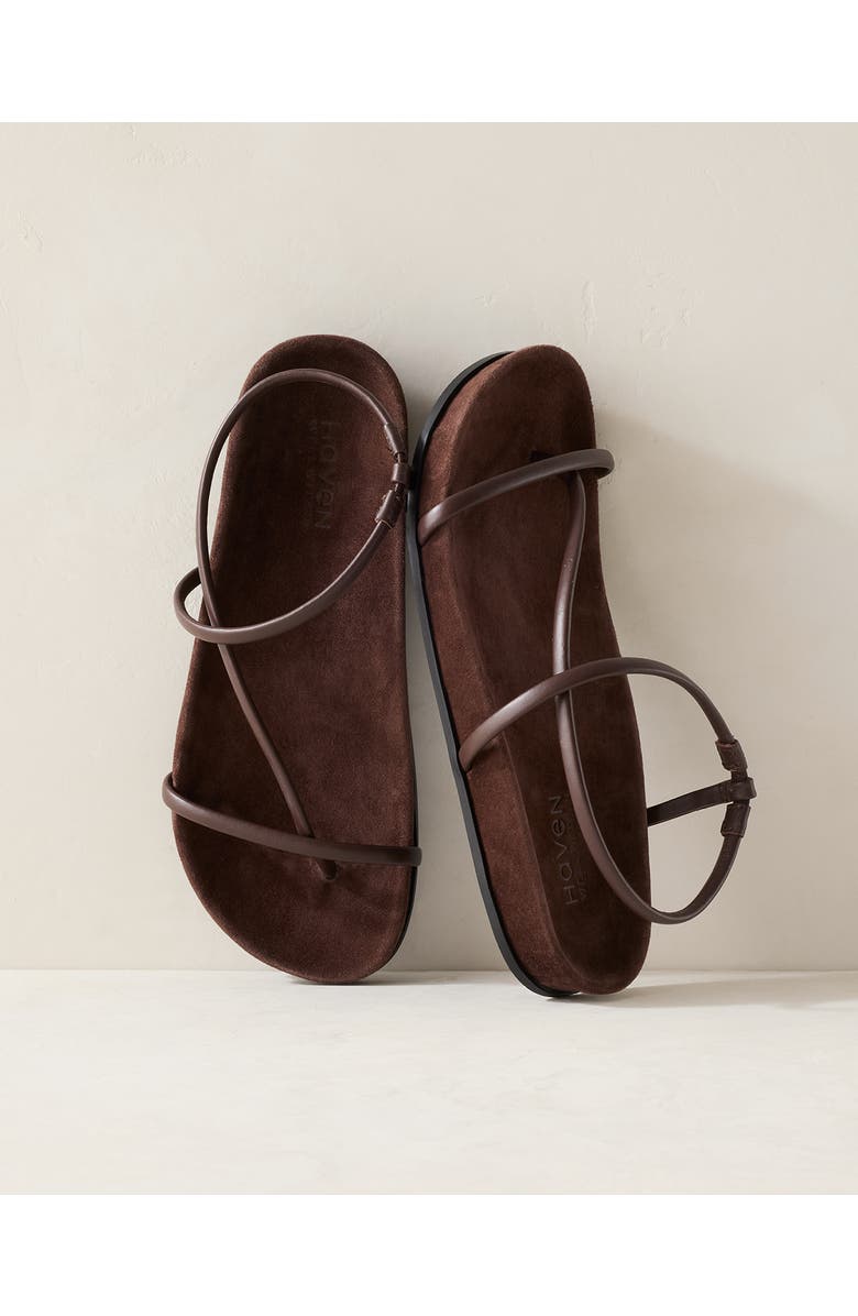 Haven Well Within Strappy Leather Molded Sandals, Main, color, Chocolate Chip