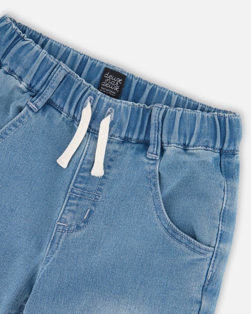 Deux Par Deux French Terry Jogger Pants In Blue