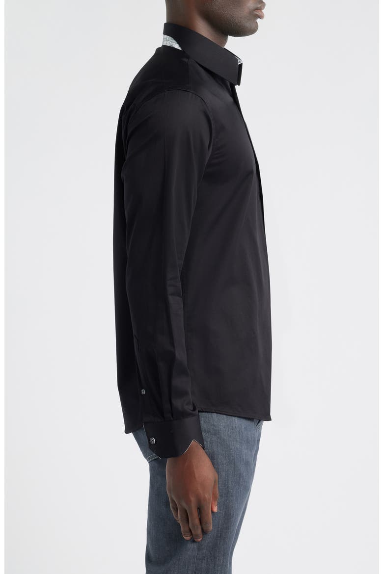 Sinai Collection Luxe Cotton Dress Shirt, Alternate, color, BLACK