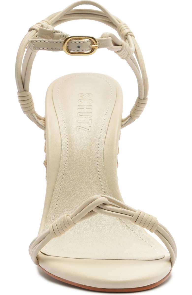 Schutz Nara Ankle Strap Wedge Sandal, Alternate, color, Sugar White