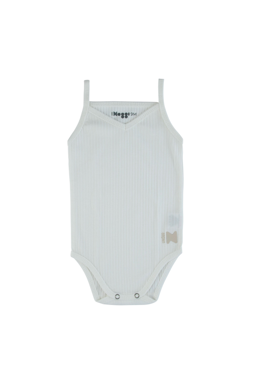 Noggiwear Ribbed Bodysuit In Off-white