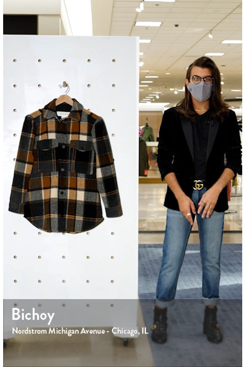 Plaid Puff Sleeve Shirt Jacket video