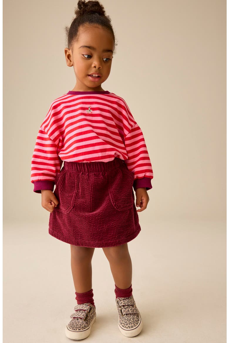 Kids' Corduroy Skirt, Alternate, color, RED