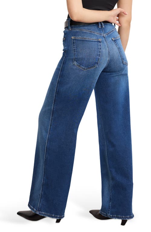 Good American Soft-tech Good Petite Wide Leg Jeans In Blue