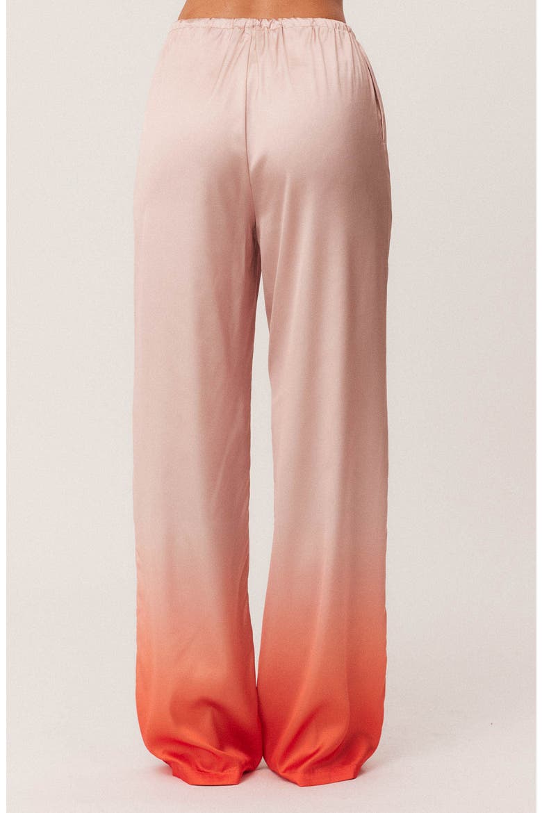 Amaya Satin Pants, Alternate, color, PEACH OMBRE