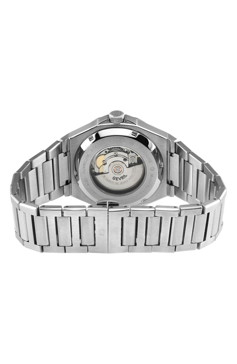 GEVRIL High Line Automatic Bracelet Watch, 43mm, Alternate, color, Silver