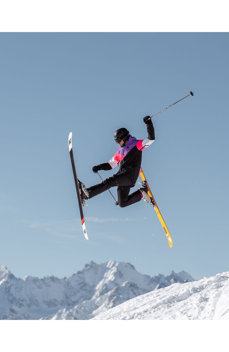 OOSC Fresh Pow Men's Ski & Snowboard Jacket - Neon Pink, Purple & Black, Alternate, color, Neon Pink, Purple & Black