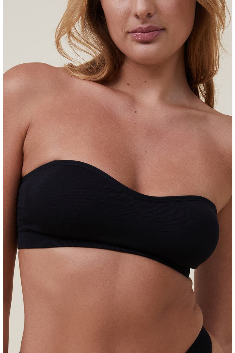 Women's Seamless Sweetheart Padded Bandeau, Main, color, Black