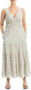 MAX STUDIO Floral Sleeveless Maxi Dress
