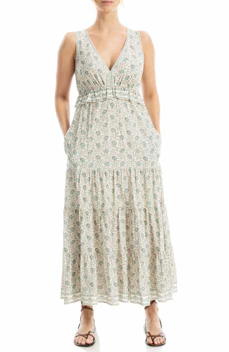 MAX STUDIO Floral Sleeveless Maxi Dress