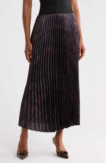 Pleated Maxi Skirt