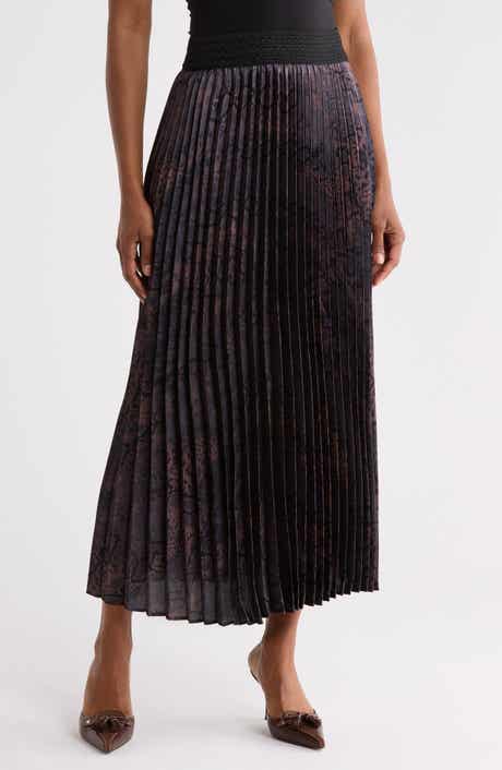Pleated Maxi Skirt