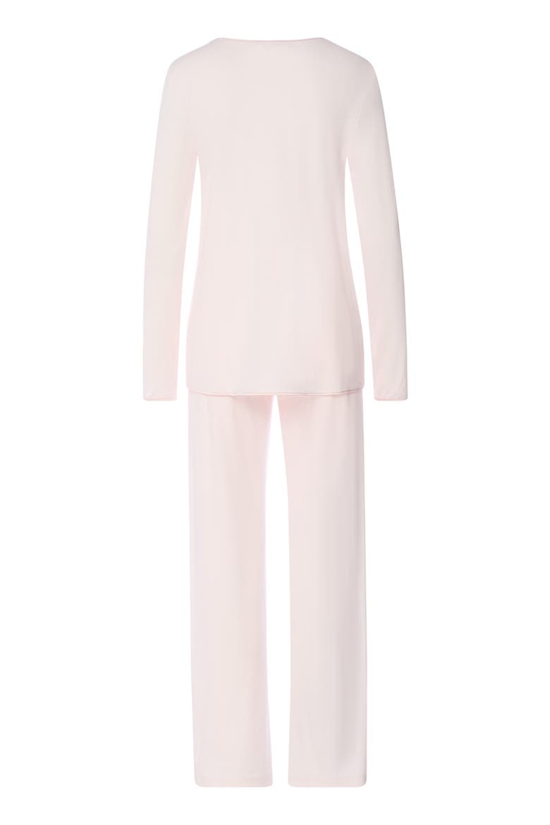 Cotton & Silk Long Sleeve Pajamas, Alternate, color, HONEYDEW