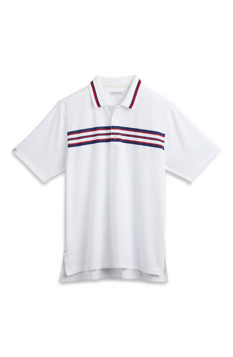 ASHWORTH GOLF Oceanside Polo, Main, color, White/Multi