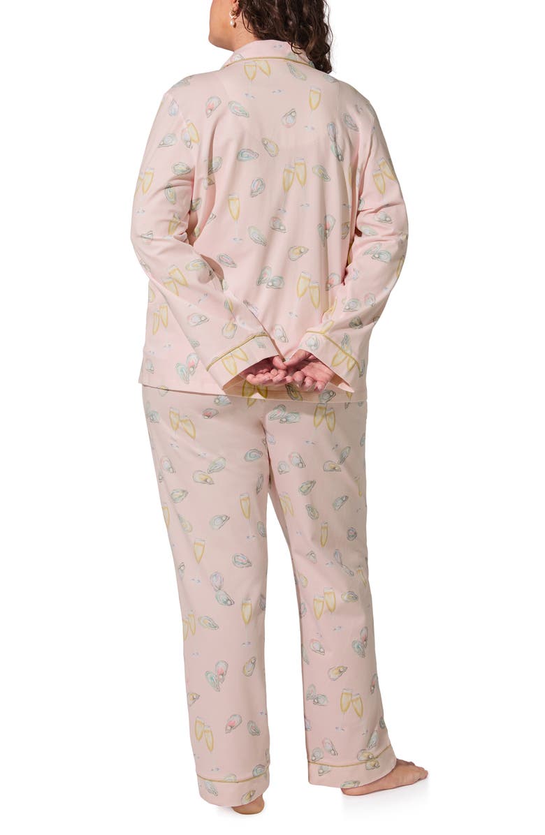 BedHead Pajamas Print Jersey Pajamas, Alternate, color, Oysters And Champagne