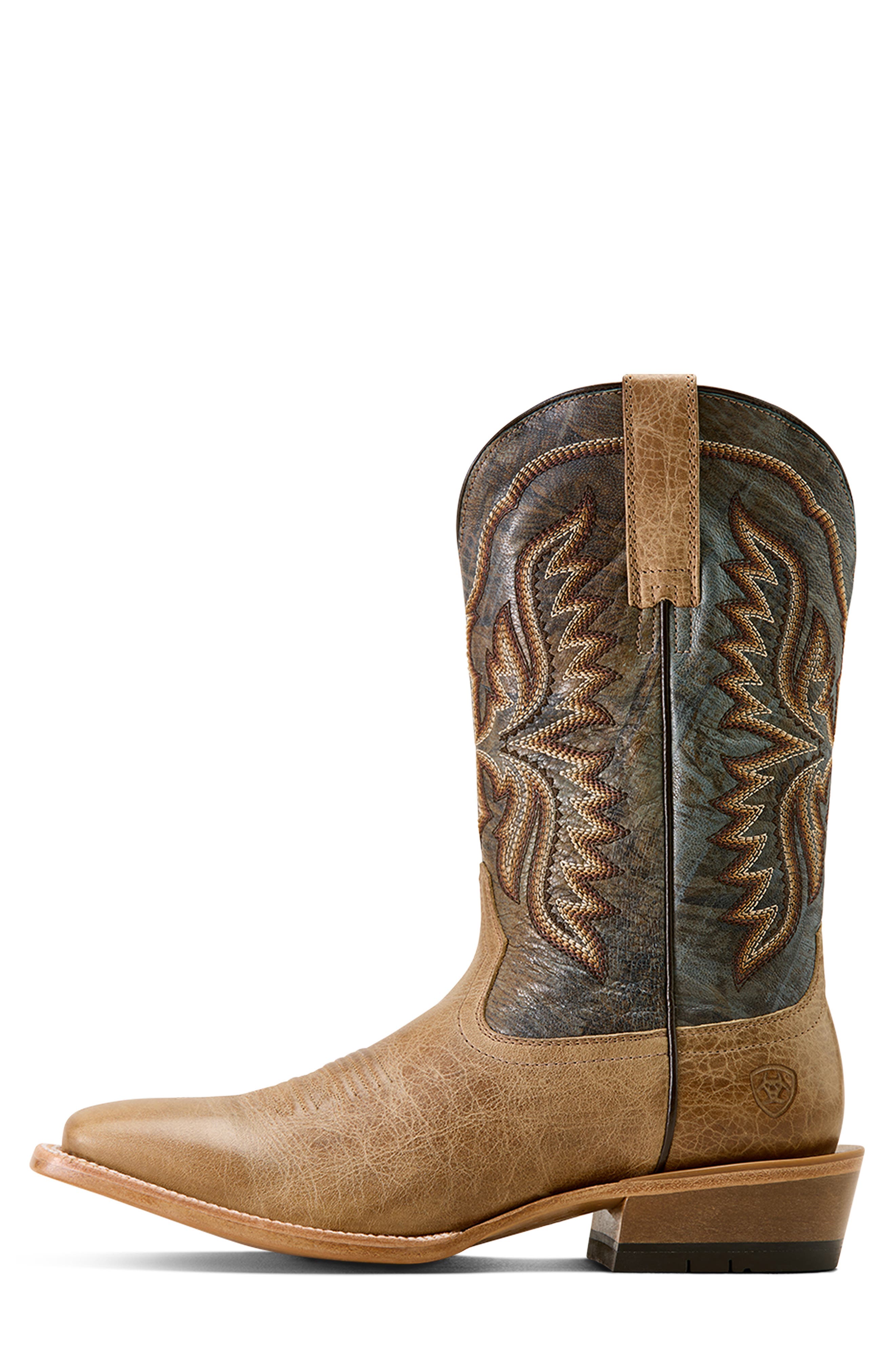 Ariat Preston Wide Square Toe Cowboy Boot, Alternate, color, Light Brown