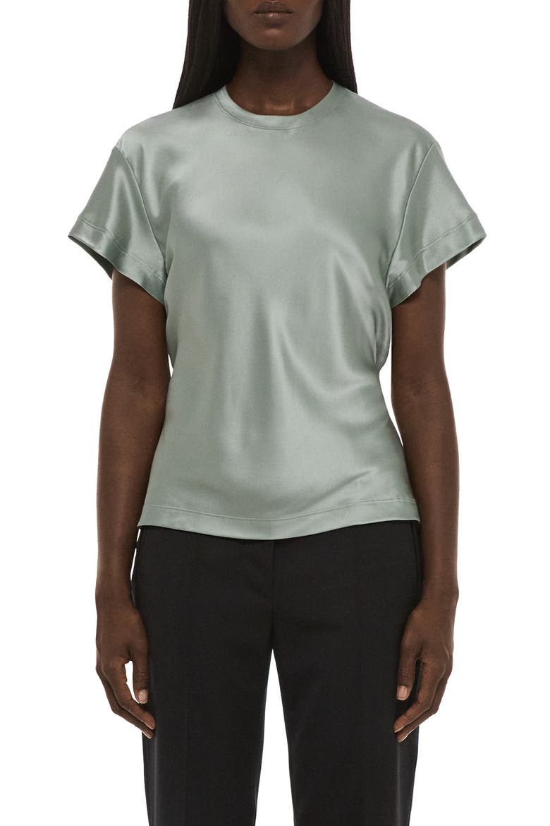 Silk Satin Top, Main, color, GREEN TEA
