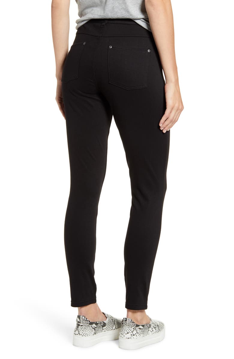 Hue Ultrasoft Denim Leggings, Alternate, color, Black