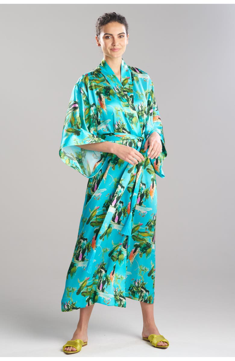 Josie Natori Bali Robe, Main, color, Azure