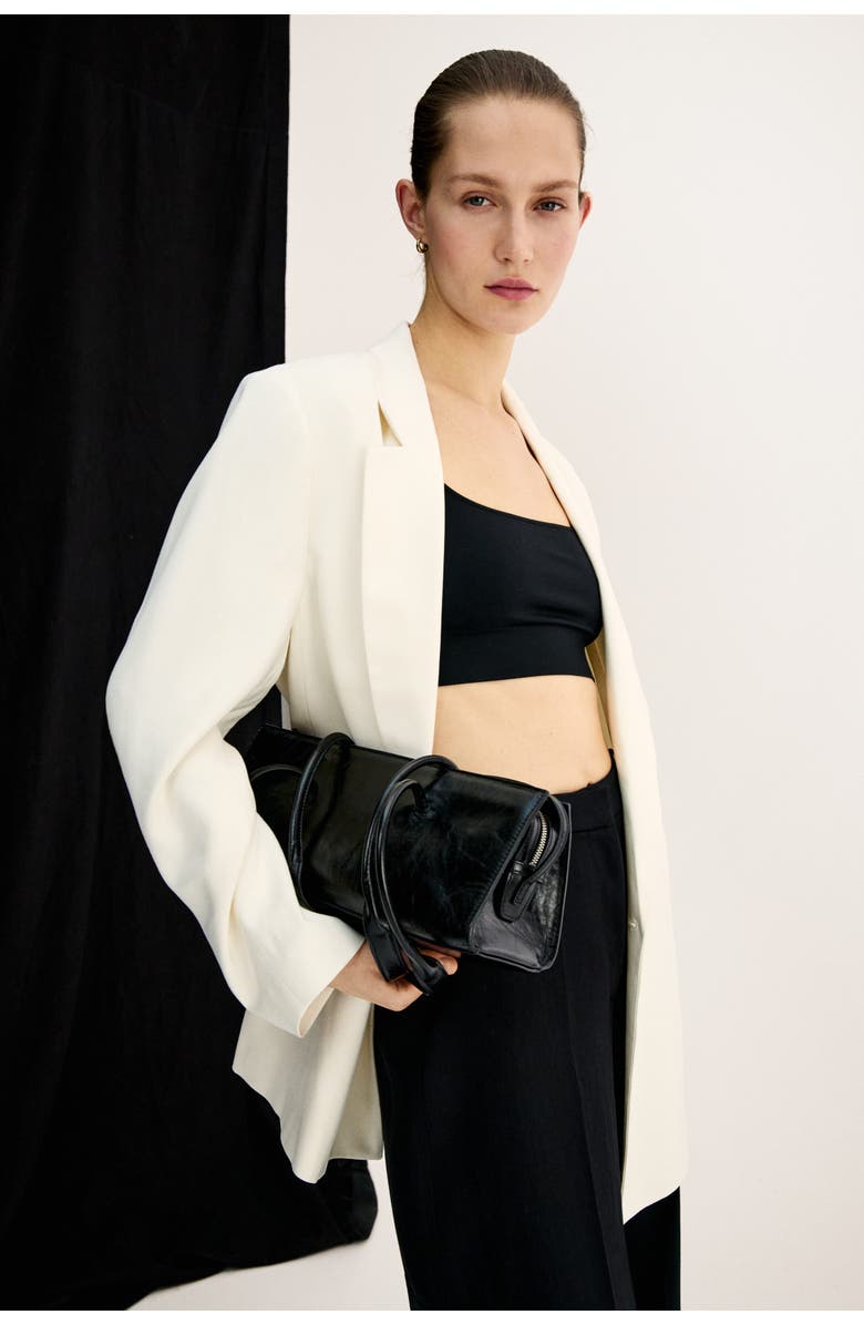 H&M Double-breasted Blazer, Alternate, color, Cream