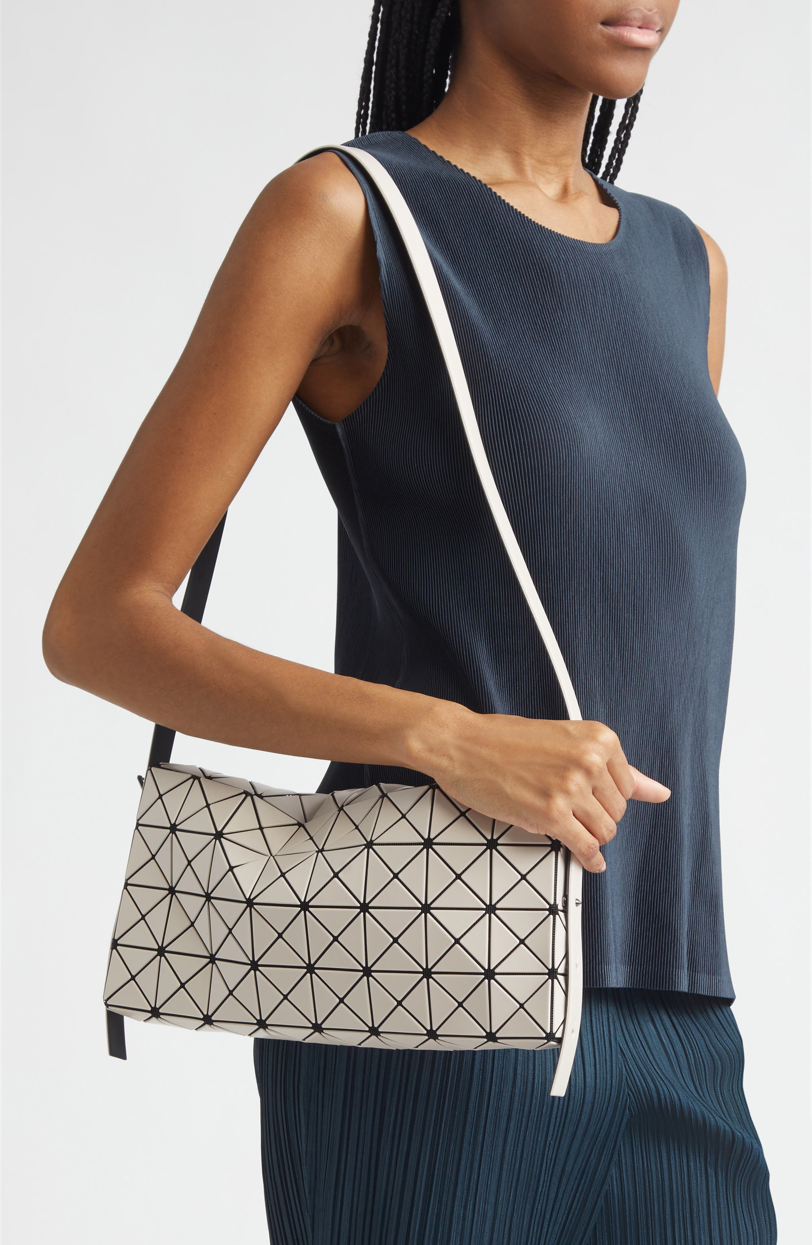 Oblong East/West Shoulder Bag, Alternate, color, BEIGE