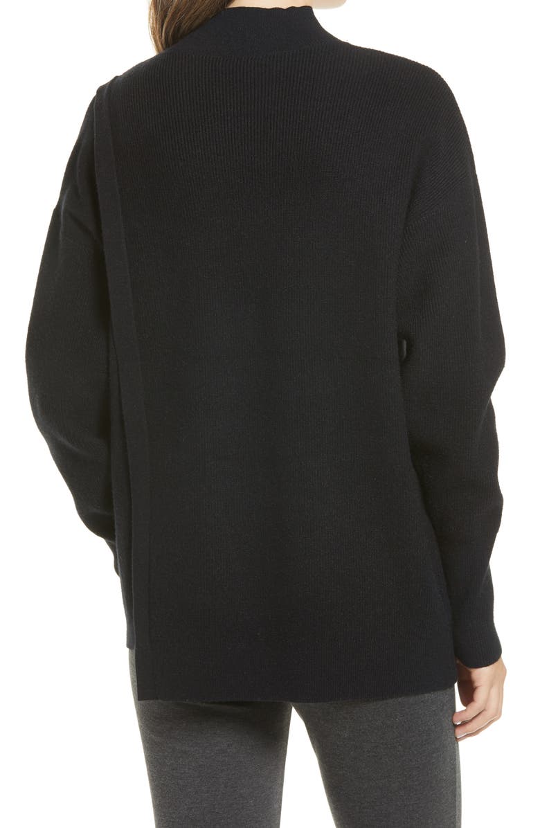 Halogen<sup>®</sup> Mock Neck Stitch Mix Sweater, Alternate, color, 