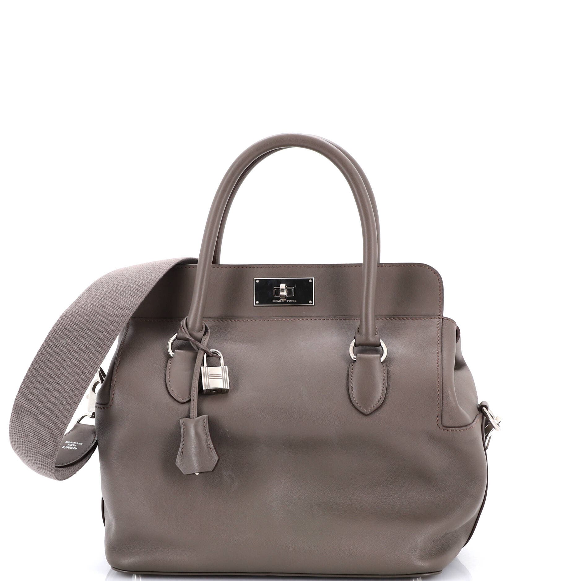 Pre-Owned Hermes Toolbox Bag Swift 26, Main, color, Etain