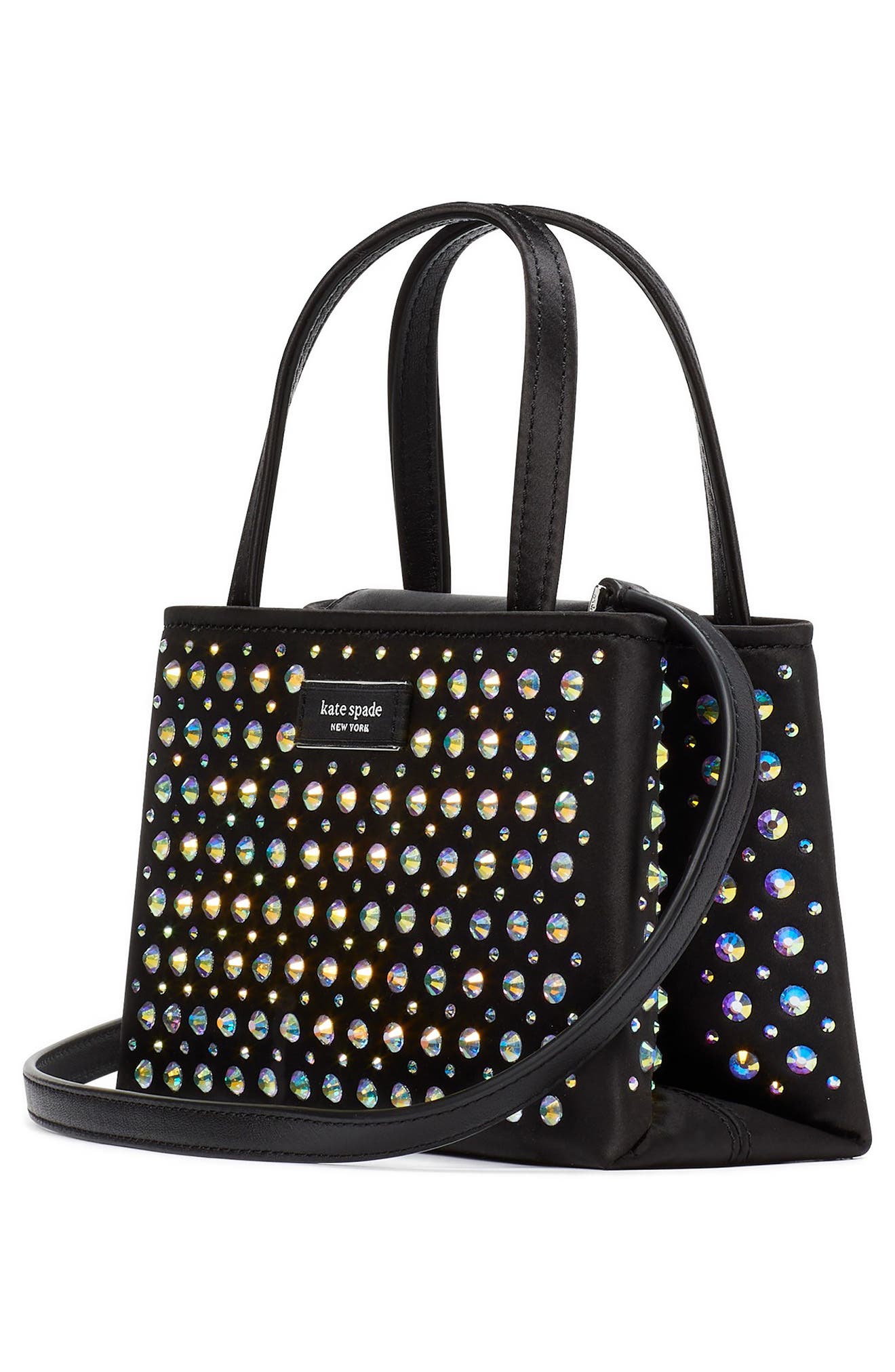 Kate Spade New York sam icon crystal embellished crossbody bag, Alternate, color, 