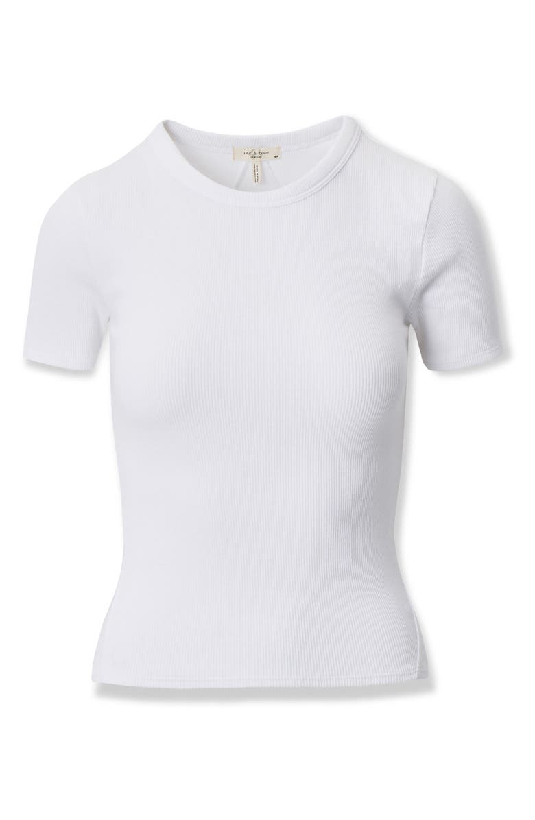 rag & bone The Essential Rib T-Shirt, Alternate, color, White