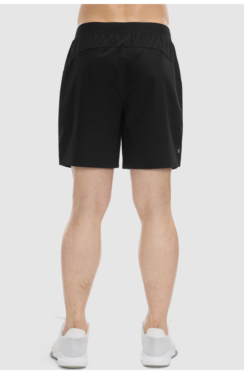 Peloton 7" Unlined Warp Knit Short, Alternate, color, Black