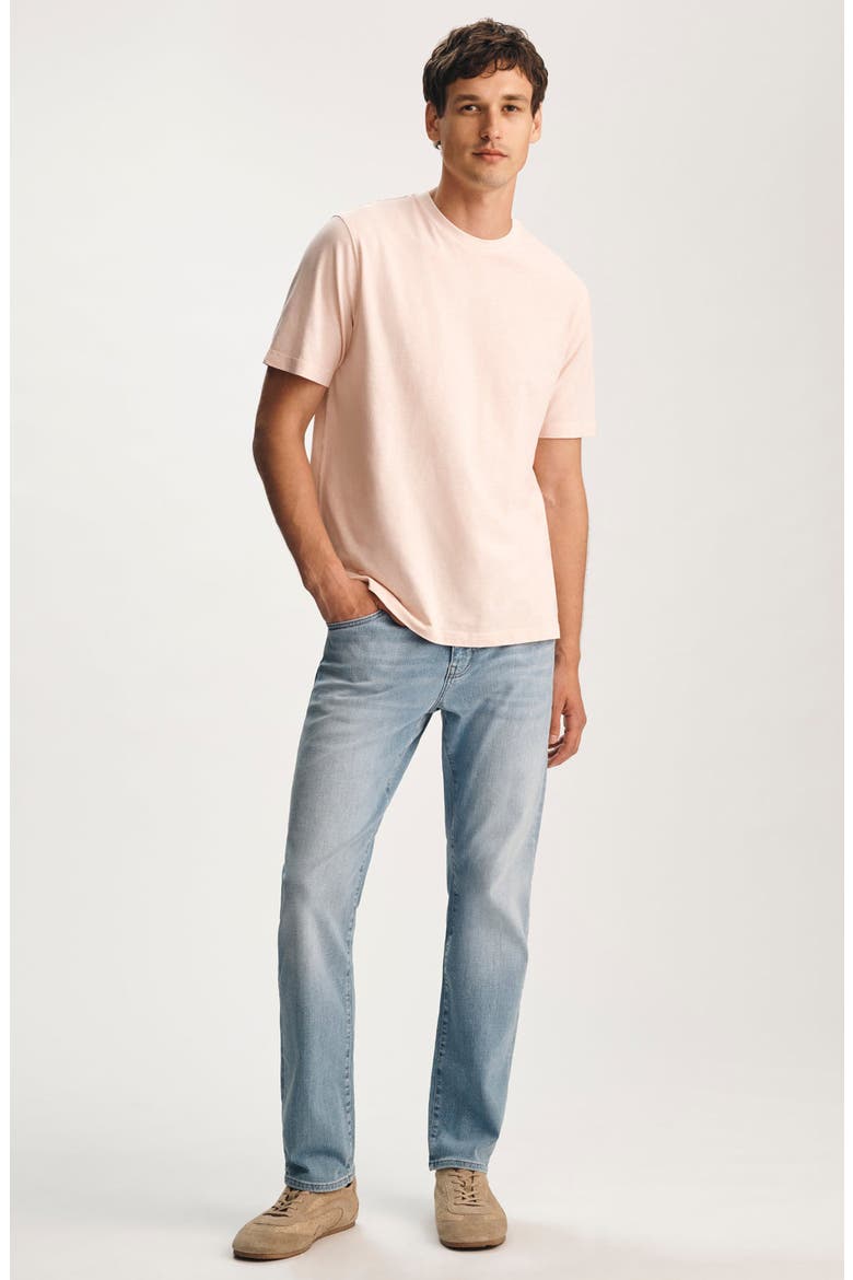 Pale Pink Slub Cotton Blend T-Shirt, Alternate, color, SILVER PEONY