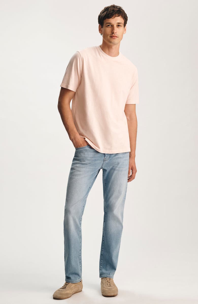 Mavi Jeans Pale Pink Slub Cotton Blend T-Shirt, Alternate, color,